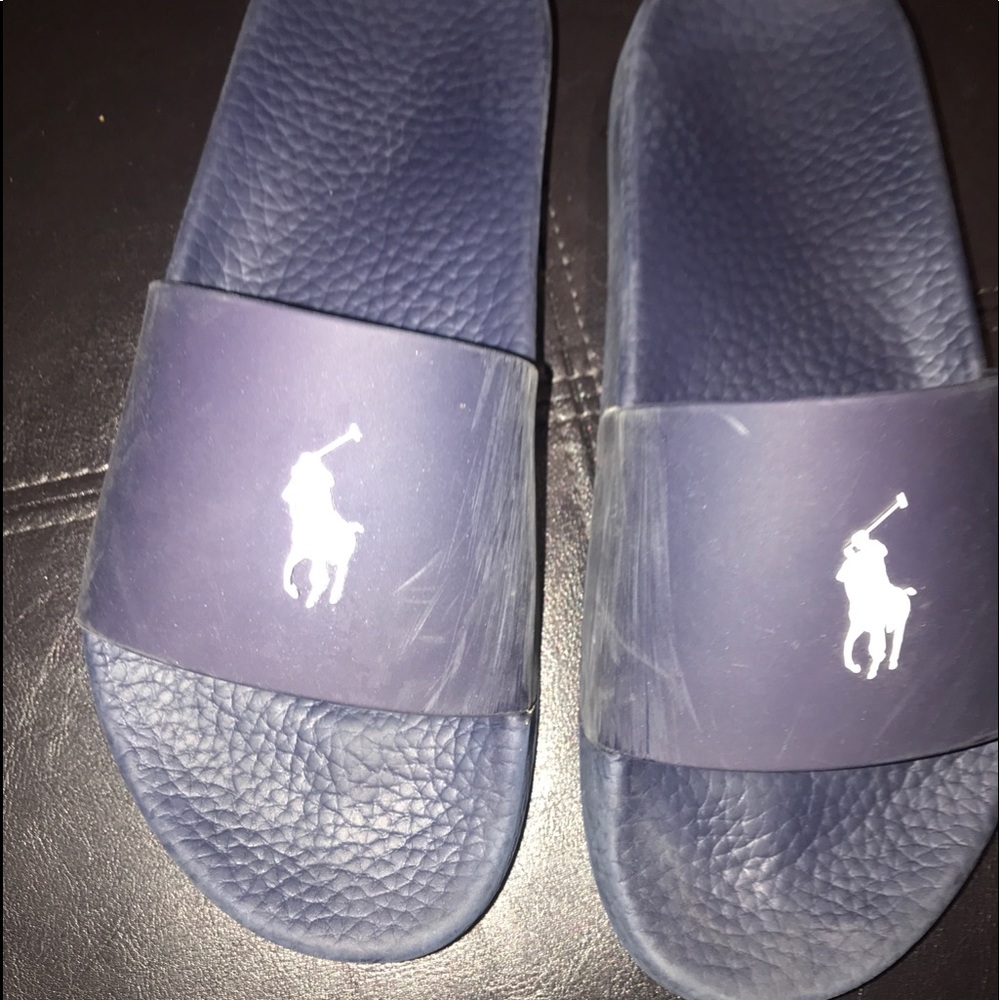 Mens polo Ralph Lauren sandals navy blue size 9